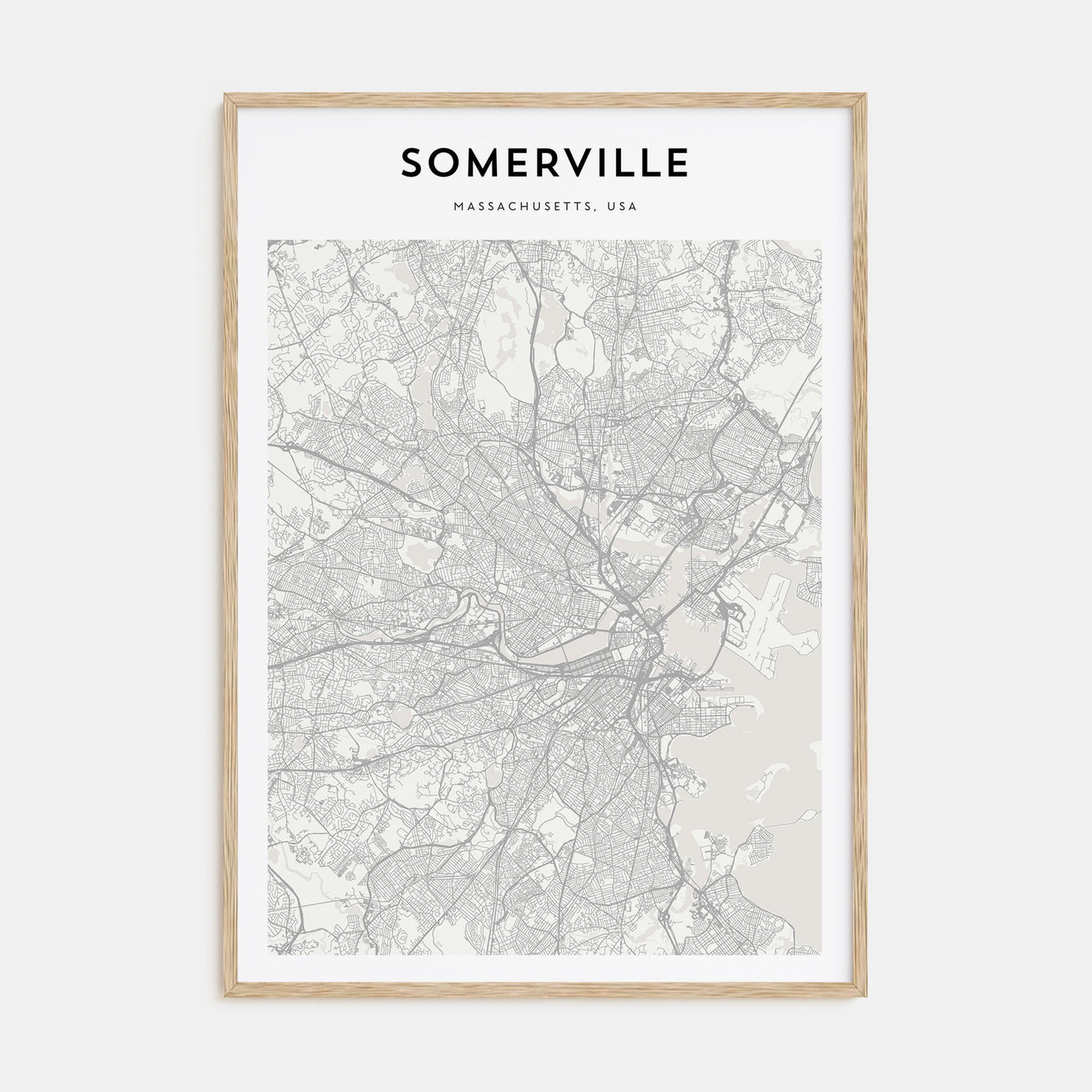 Somerville Map Portrait Poster