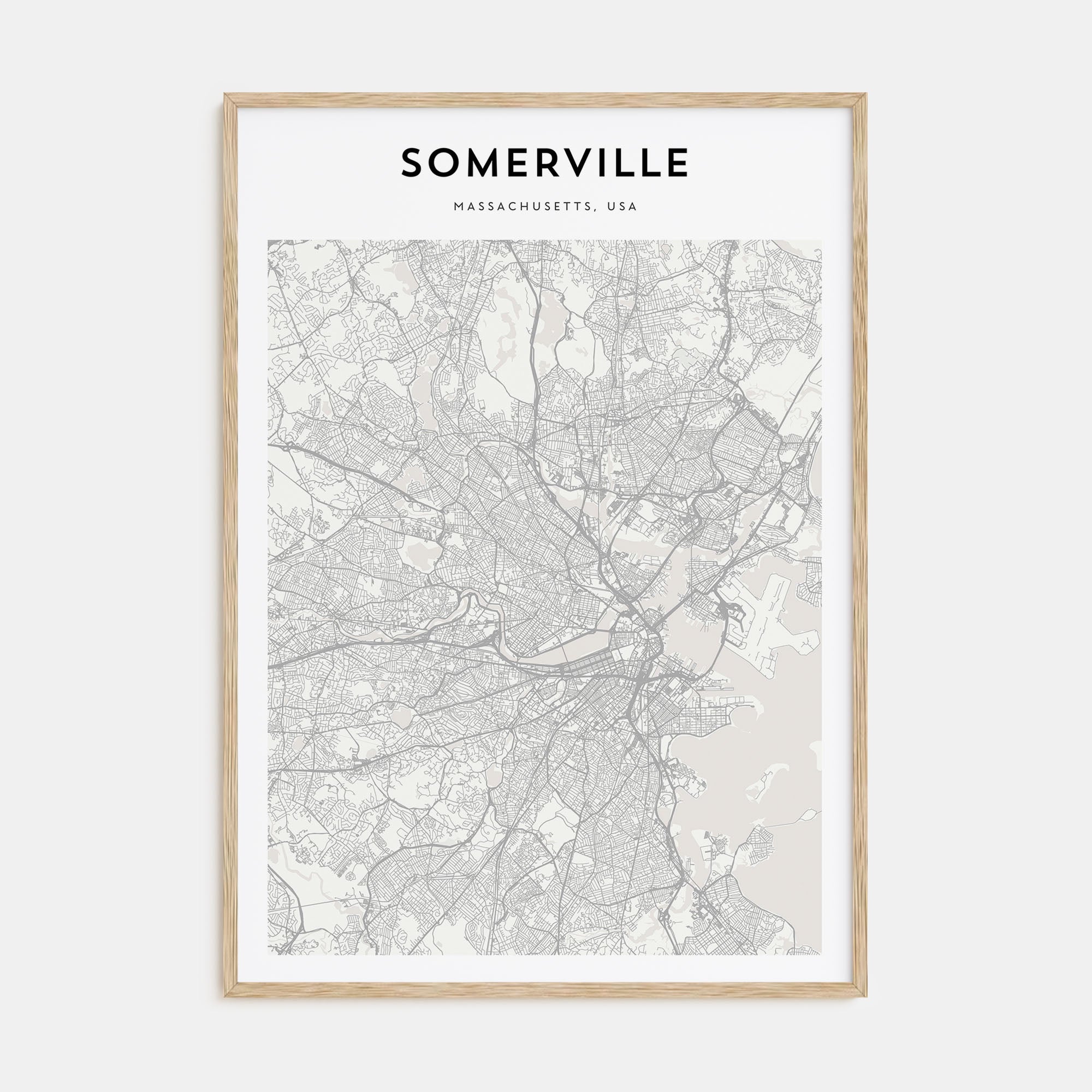 Somerville Map Portrait Poster