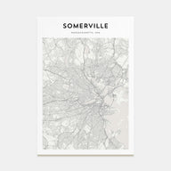Somerville Map Portrait Poster