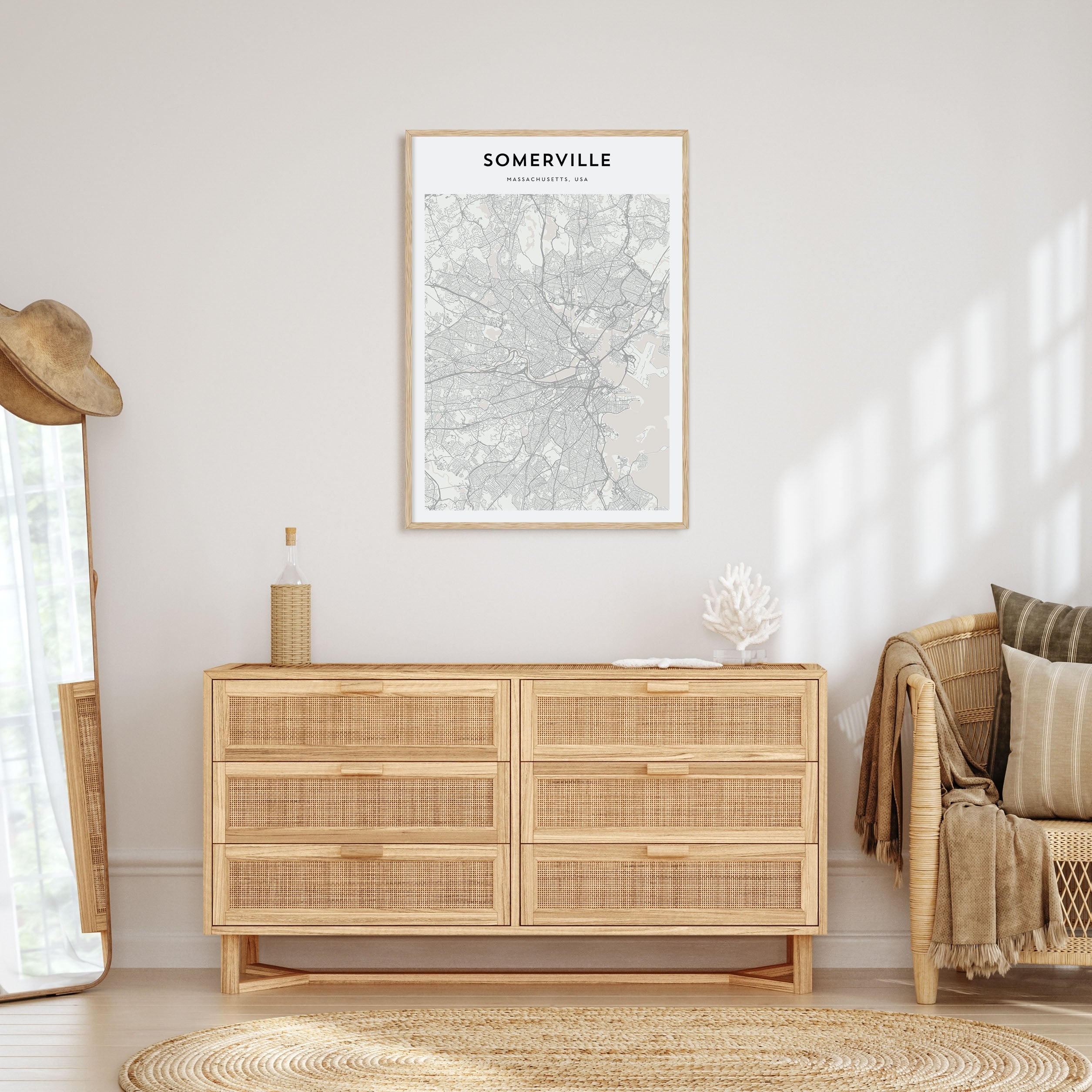 Somerville Map Portrait Poster