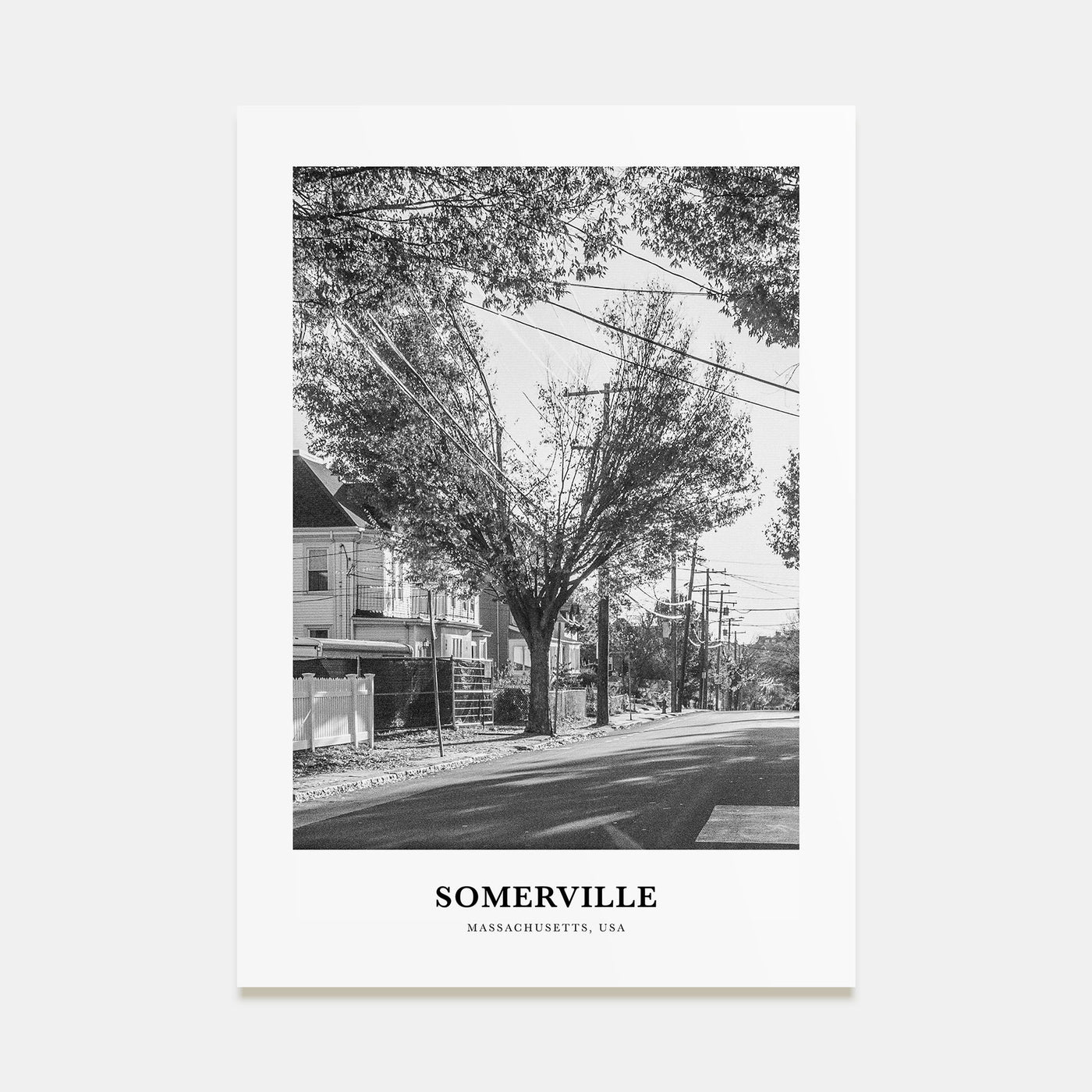Somerville Portrait B&W Poster