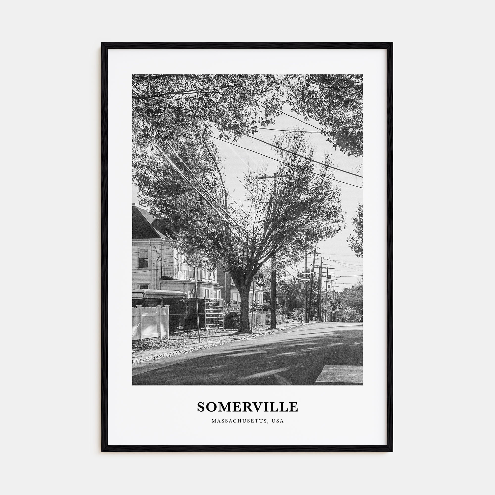 Somerville Portrait B&W Poster