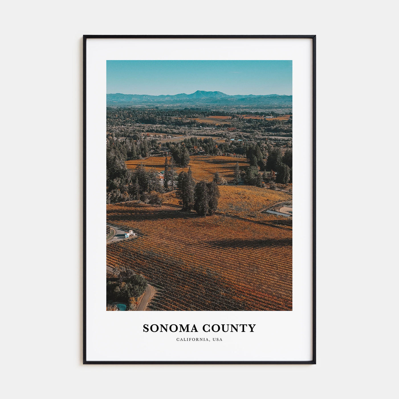 Sonoma County Portrait Color Poster
