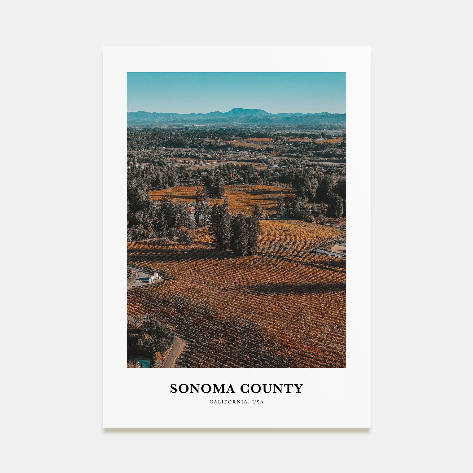 Sonoma County Portrait Color Poster