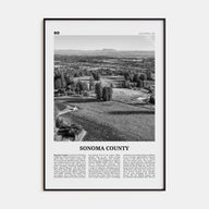 Sonoma County Travel B&W Poster