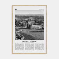 Sonoma County Travel B&W Poster