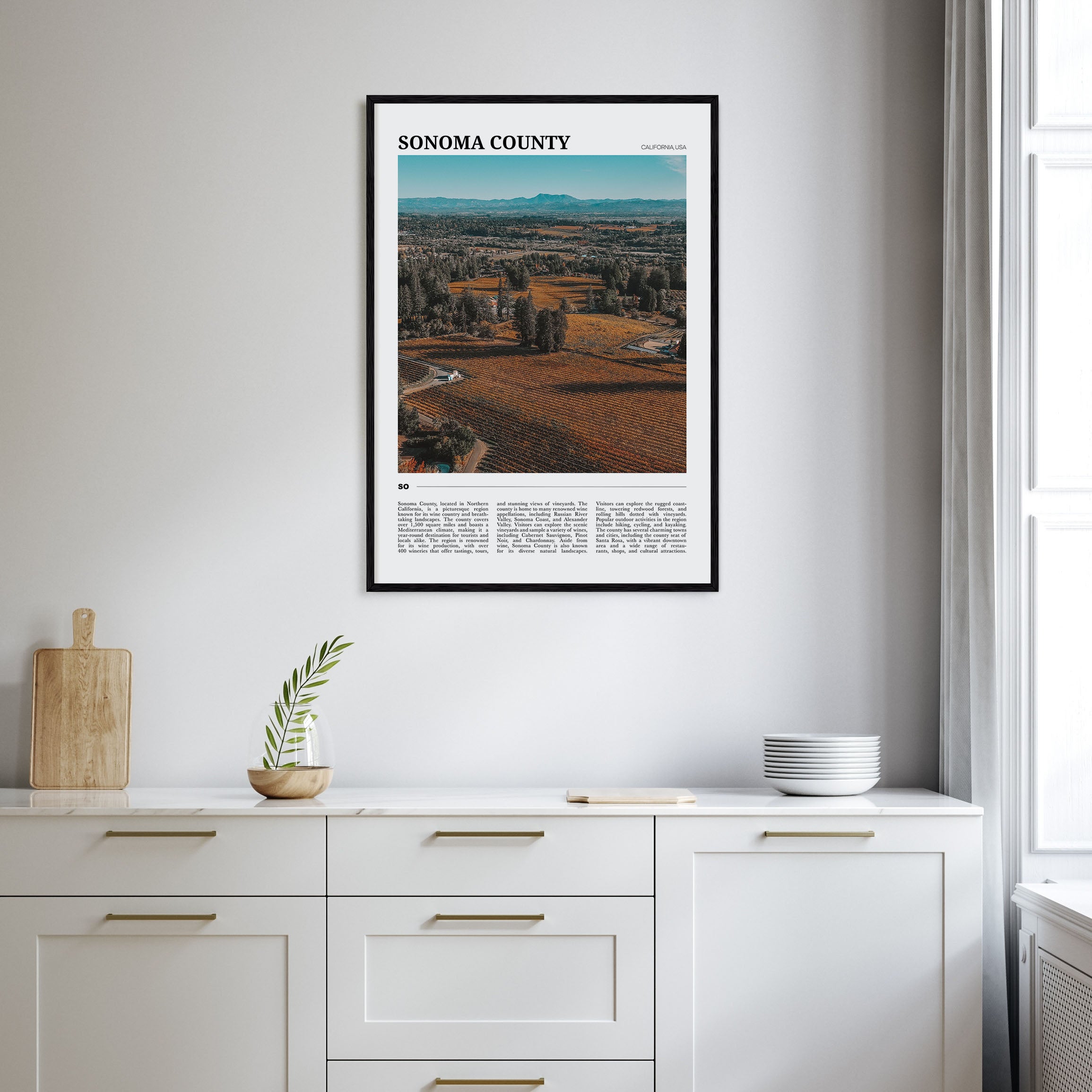 Sonoma County Travel Color Poster