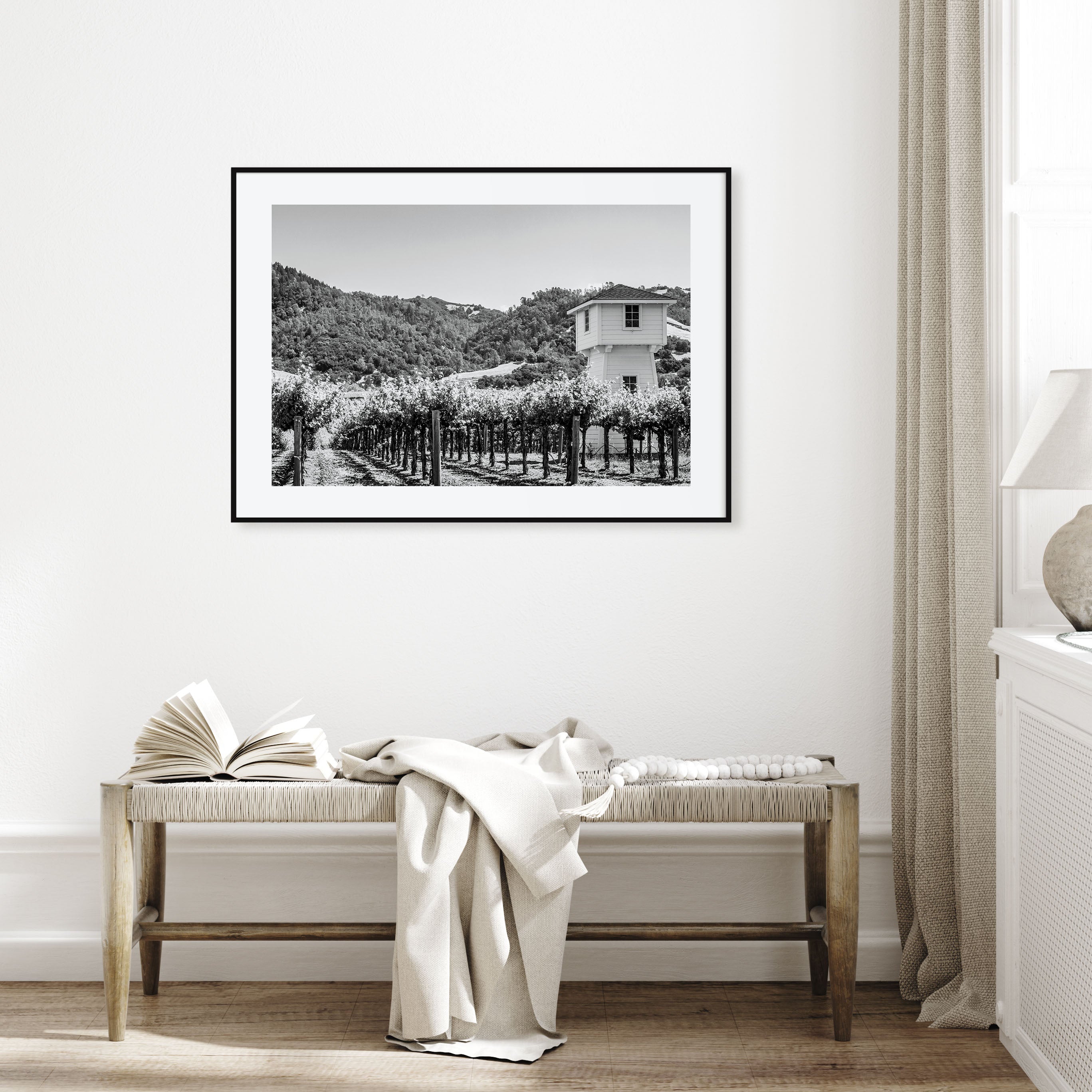 Sonoma Landscape B&W Poster