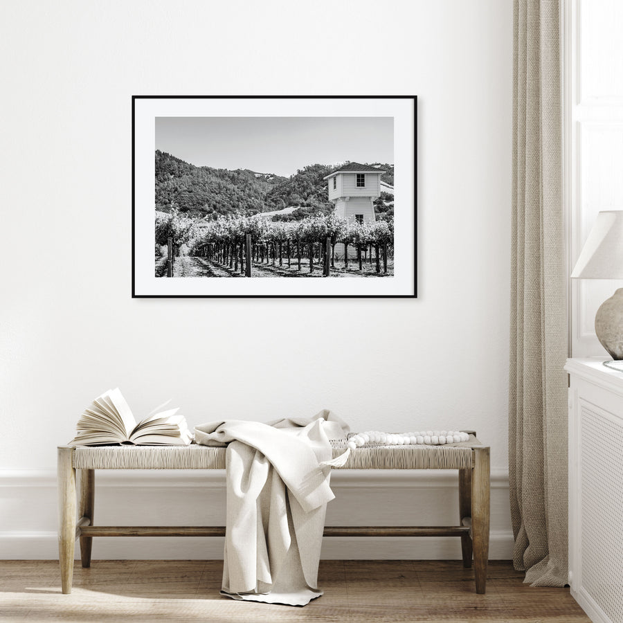 Sonoma Landscape B&W Poster