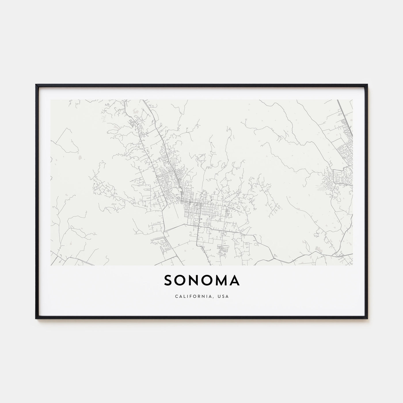 Sonoma Map Landscape Poster
