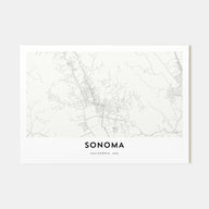 Sonoma Map Landscape Poster