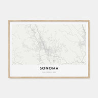 Sonoma Map Landscape Poster