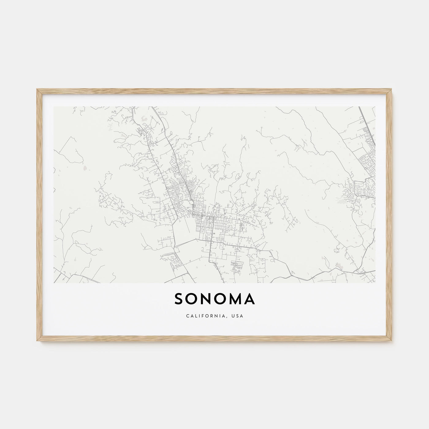 Sonoma Map Landscape Poster