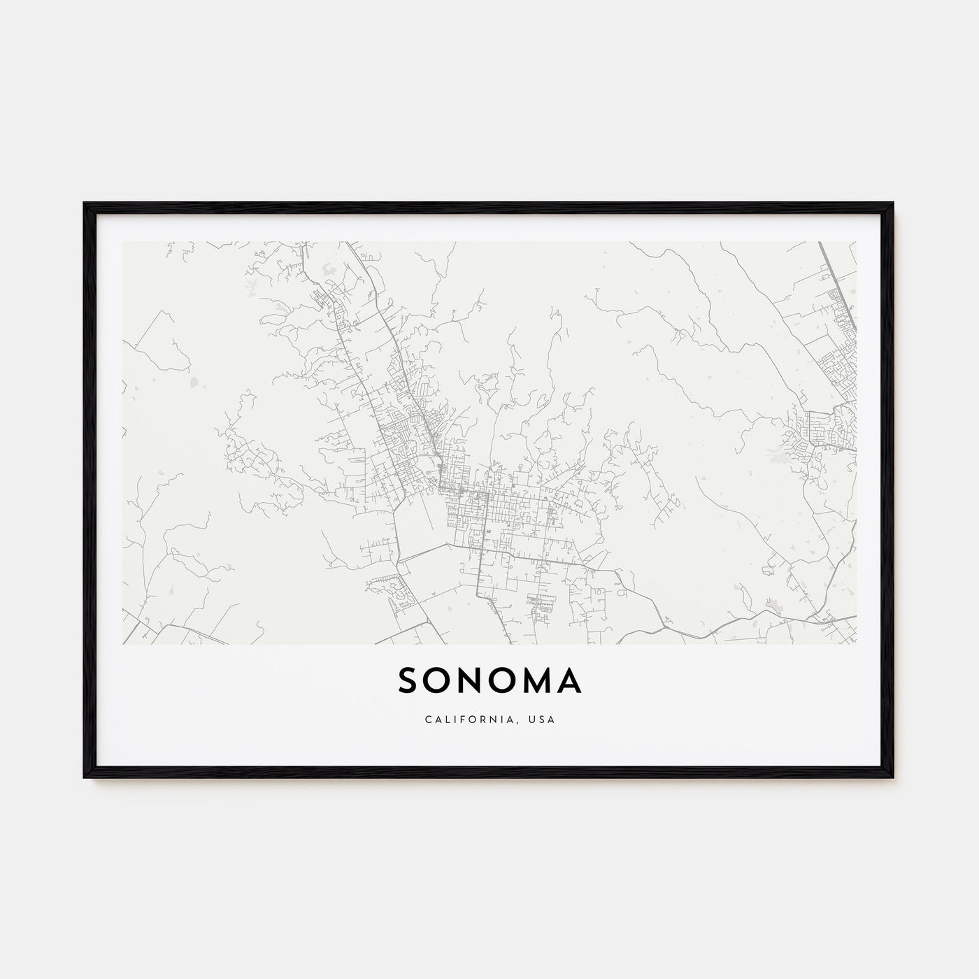 Sonoma Map Landscape Poster