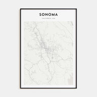 Sonoma Map Portrait Poster