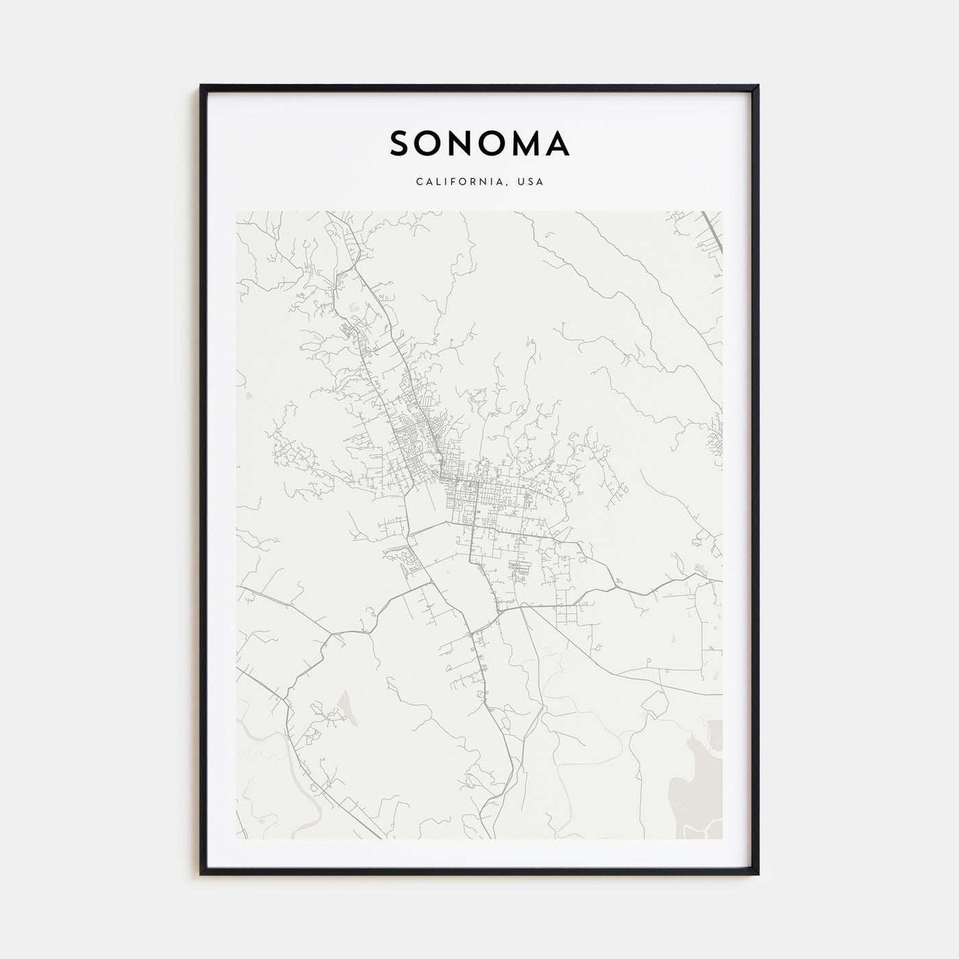 Sonoma Map Portrait Poster