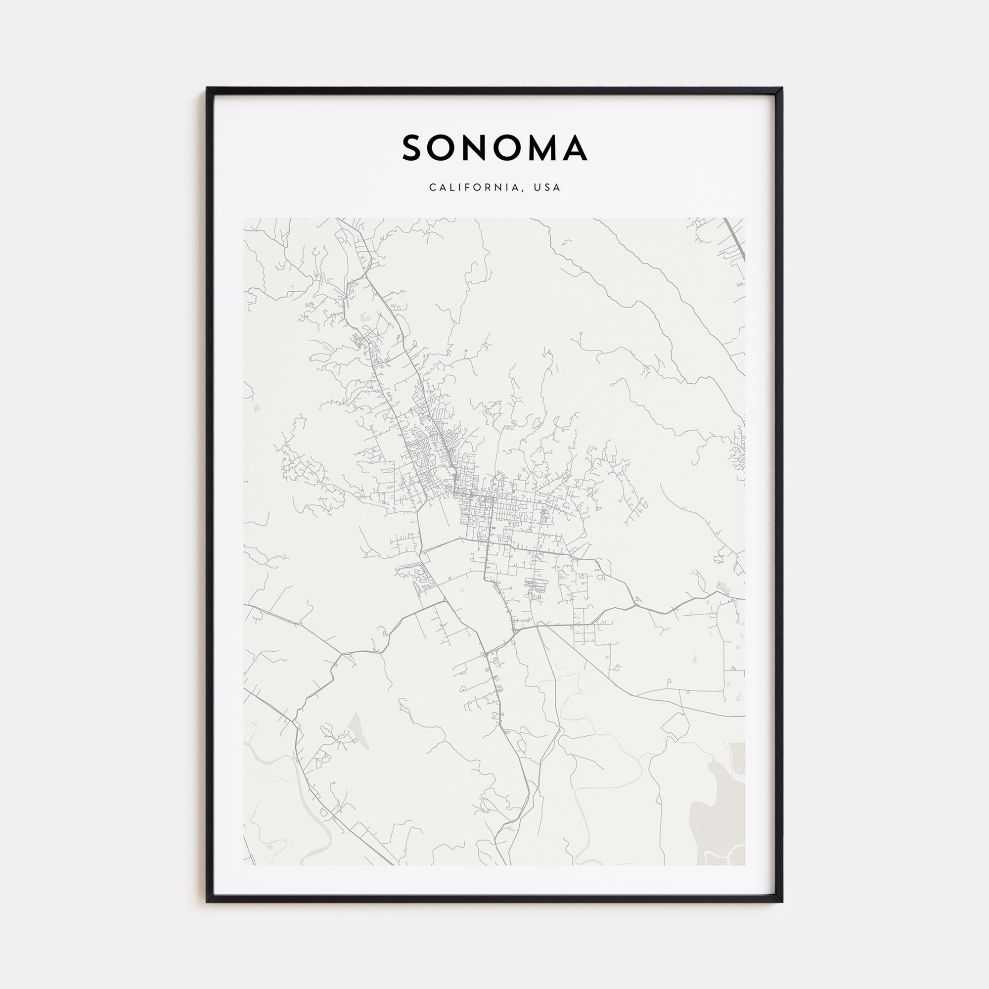Sonoma Map Portrait Poster