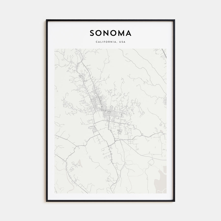 Sonoma Map Portrait Poster