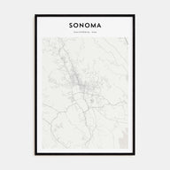 Sonoma Map Portrait Poster