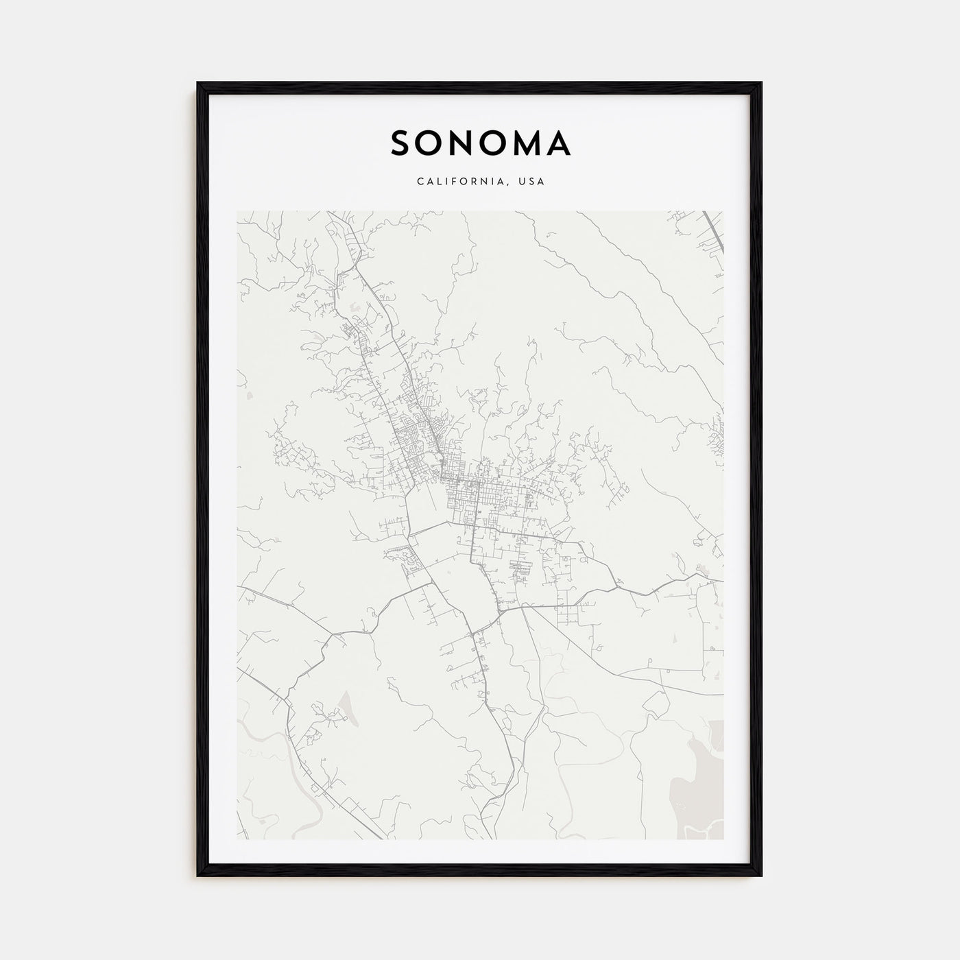 Sonoma Map Portrait Poster