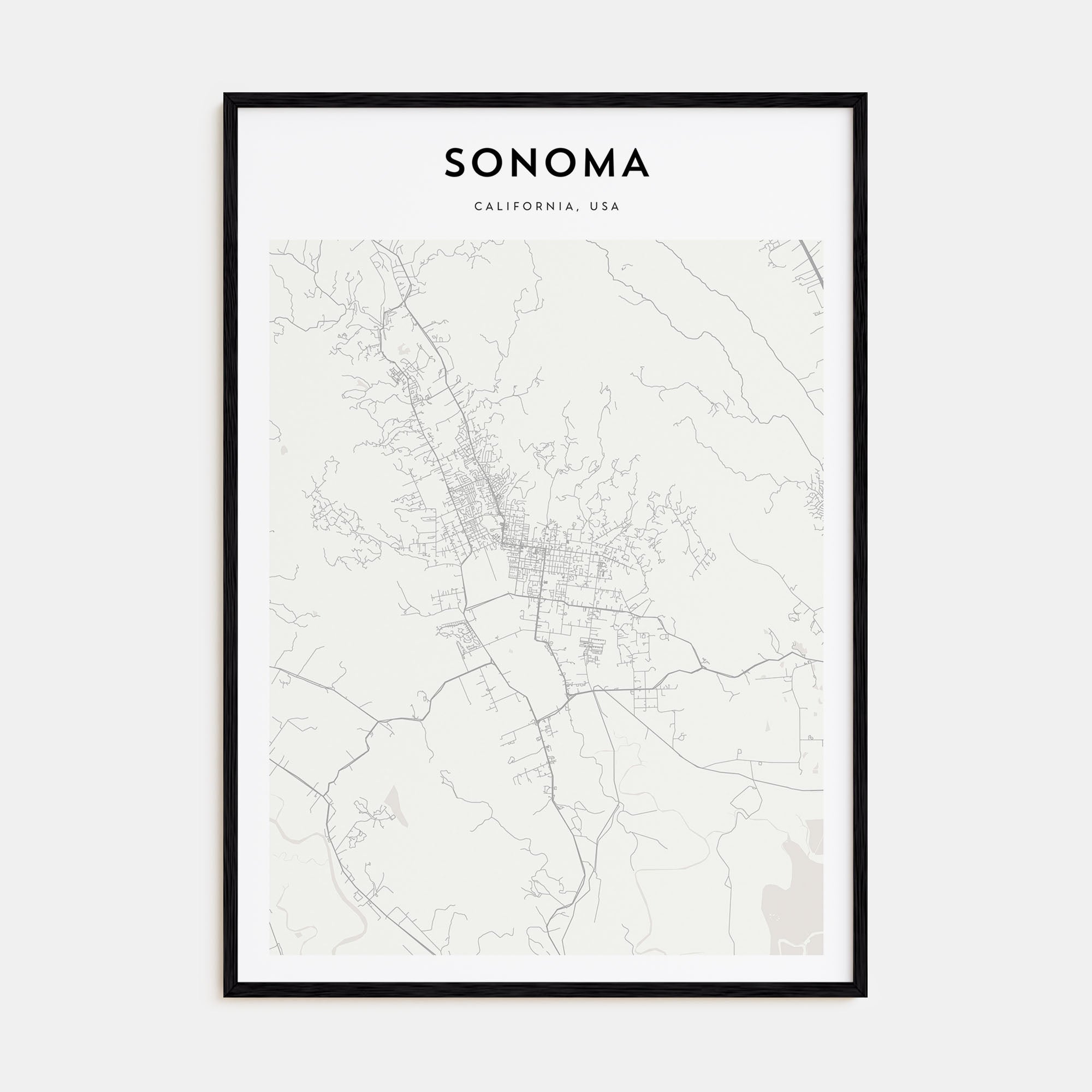 Sonoma Map Portrait Poster