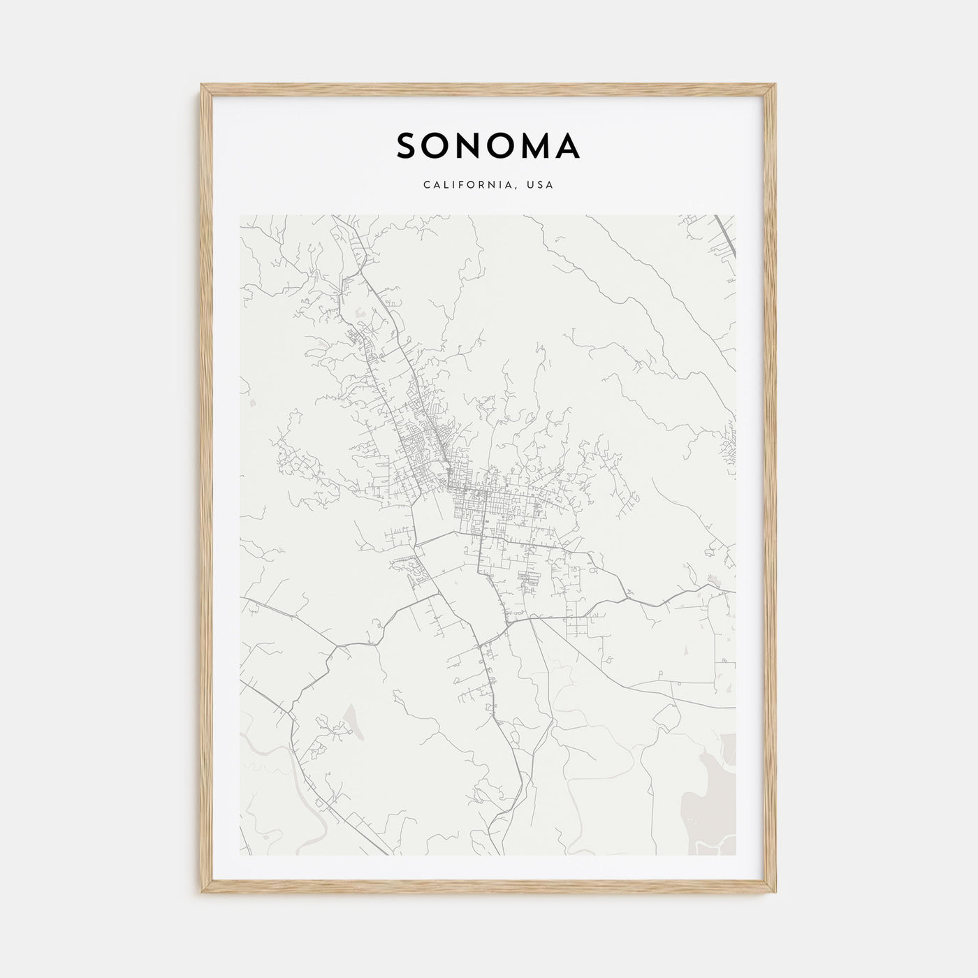 Sonoma Map Portrait Poster