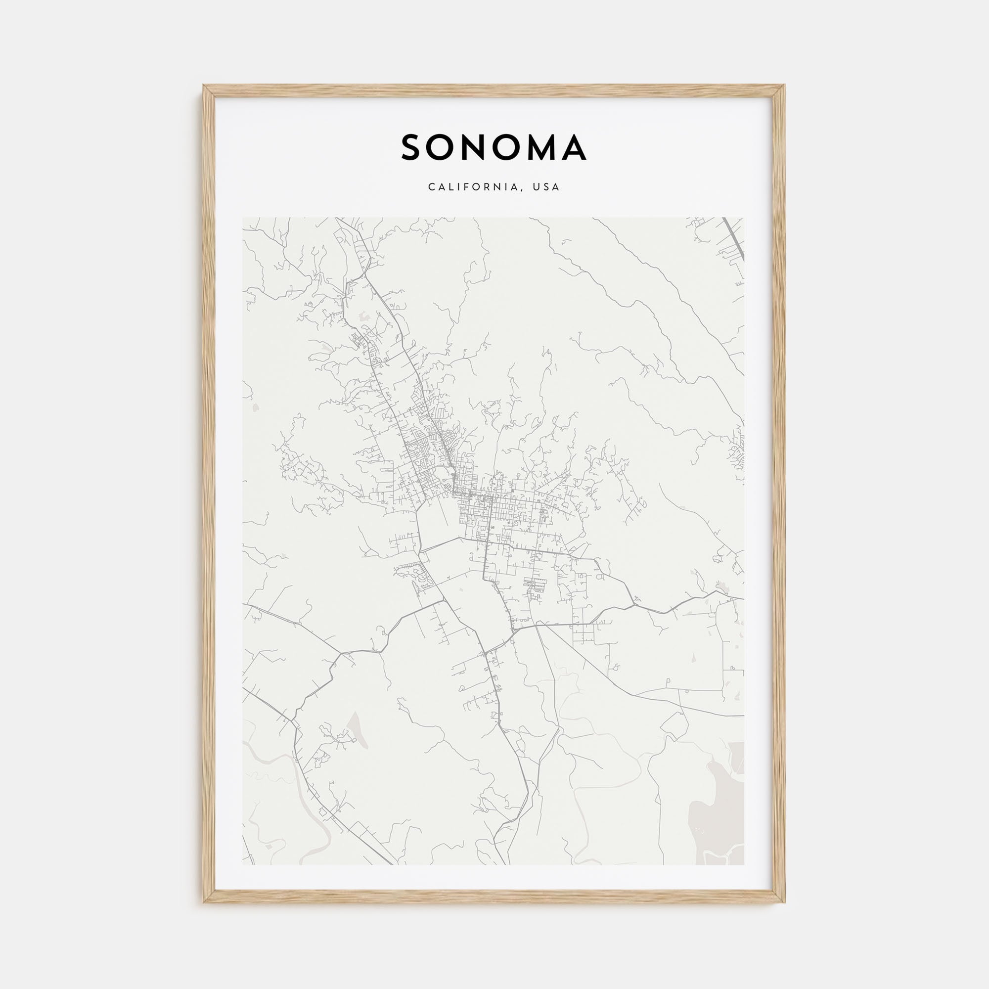 Sonoma Map Portrait Poster