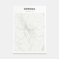 Sonoma Map Portrait Poster