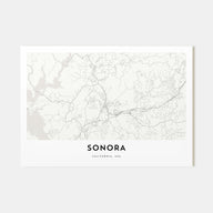 Sonora Map Landscape Poster