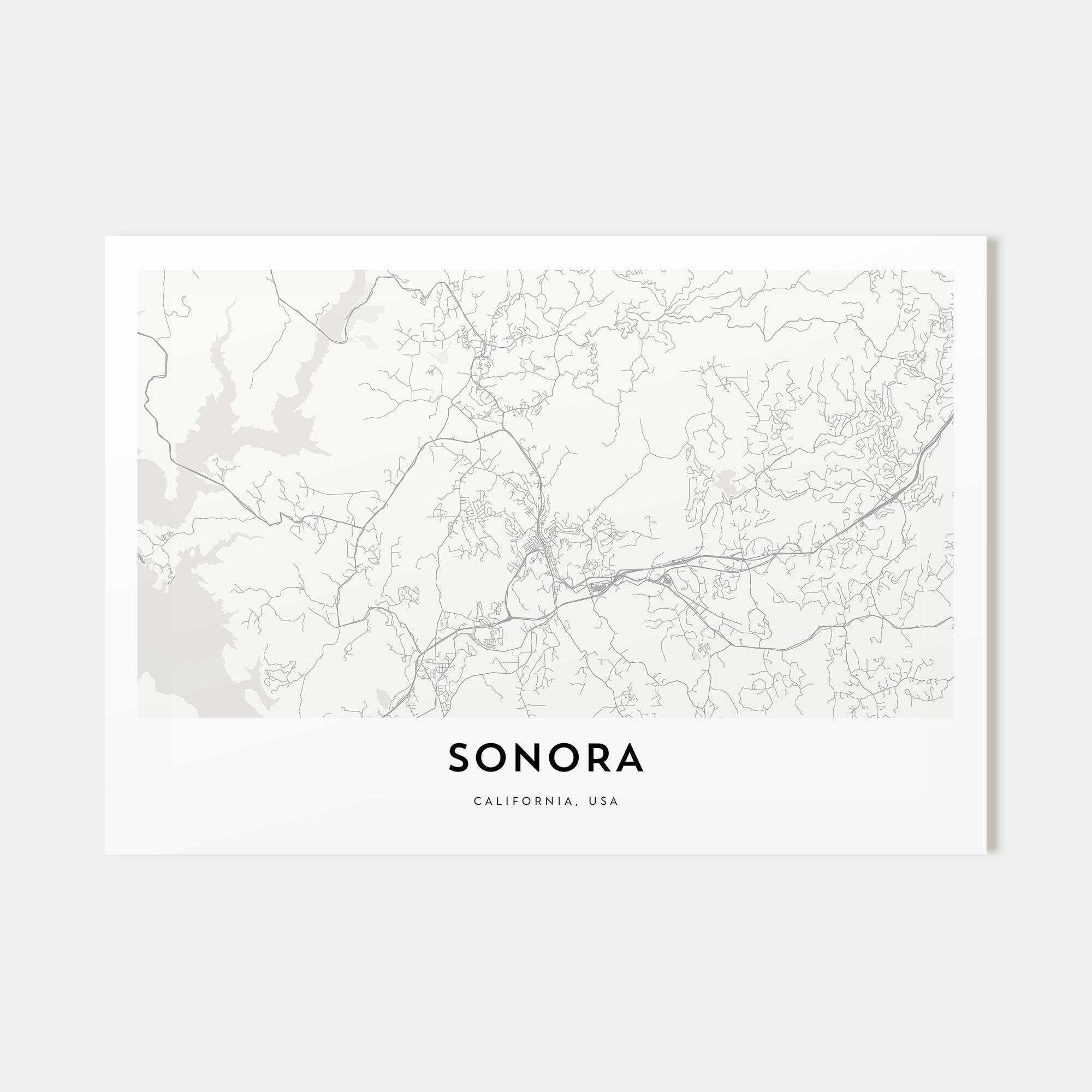 Sonora Map Landscape Poster