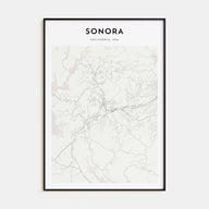 Sonora Map Portrait Poster