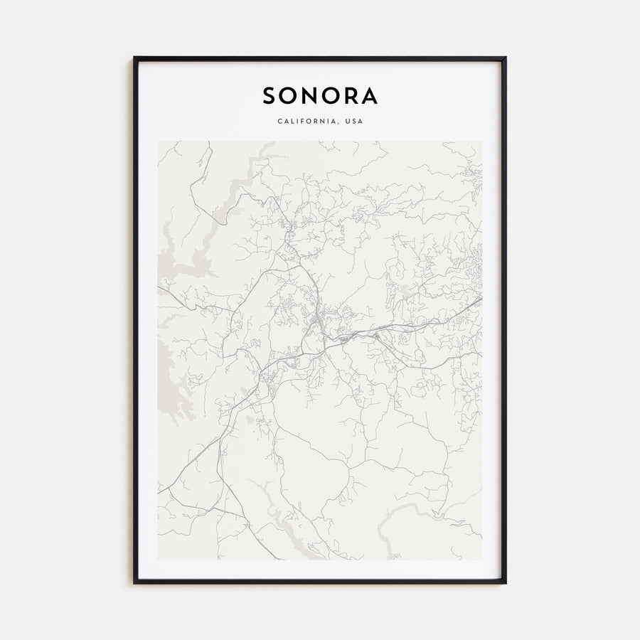 Sonora Map Portrait Poster