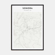 Sonora Map Portrait Poster