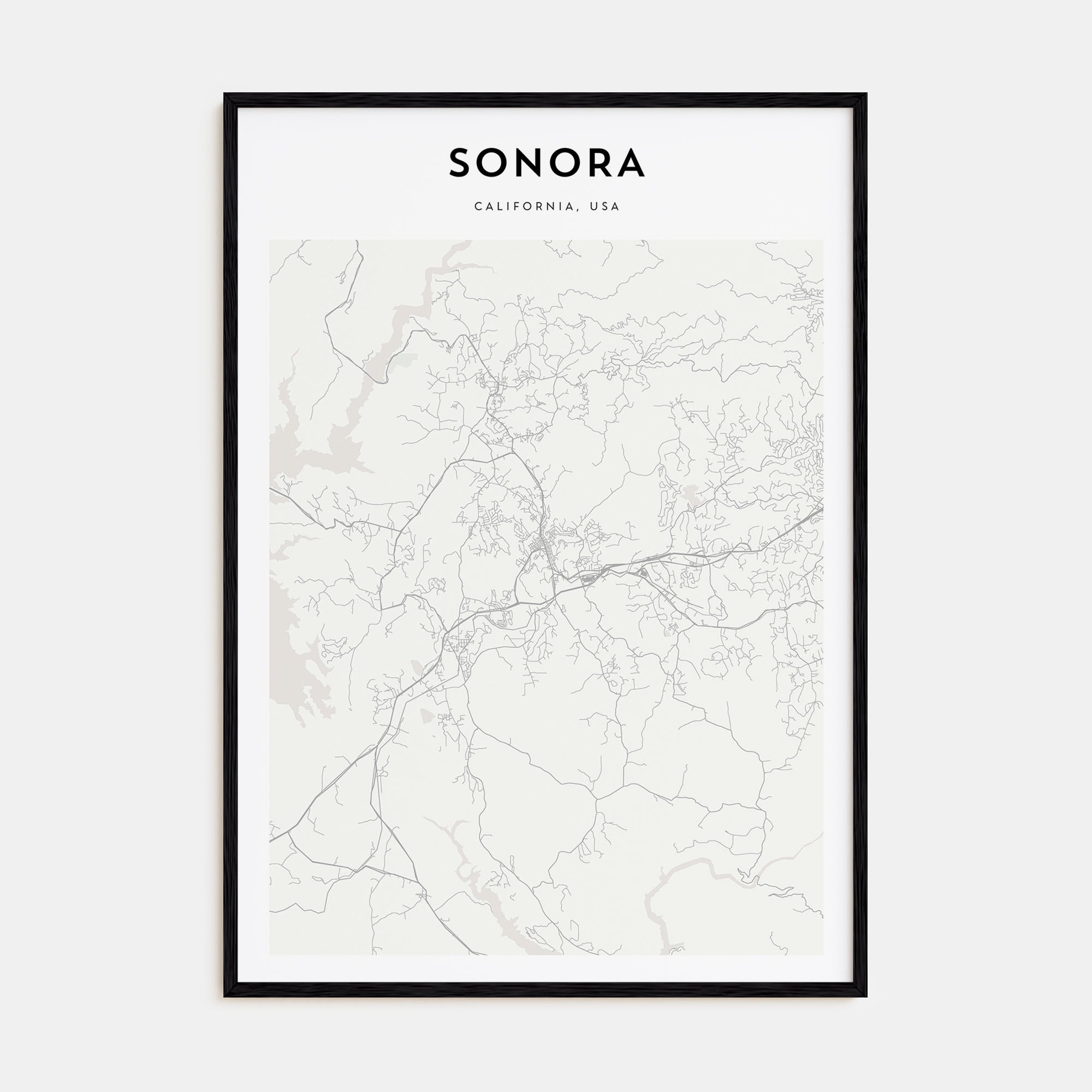 Sonora Map Portrait Poster