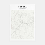 Sonora Map Portrait Poster