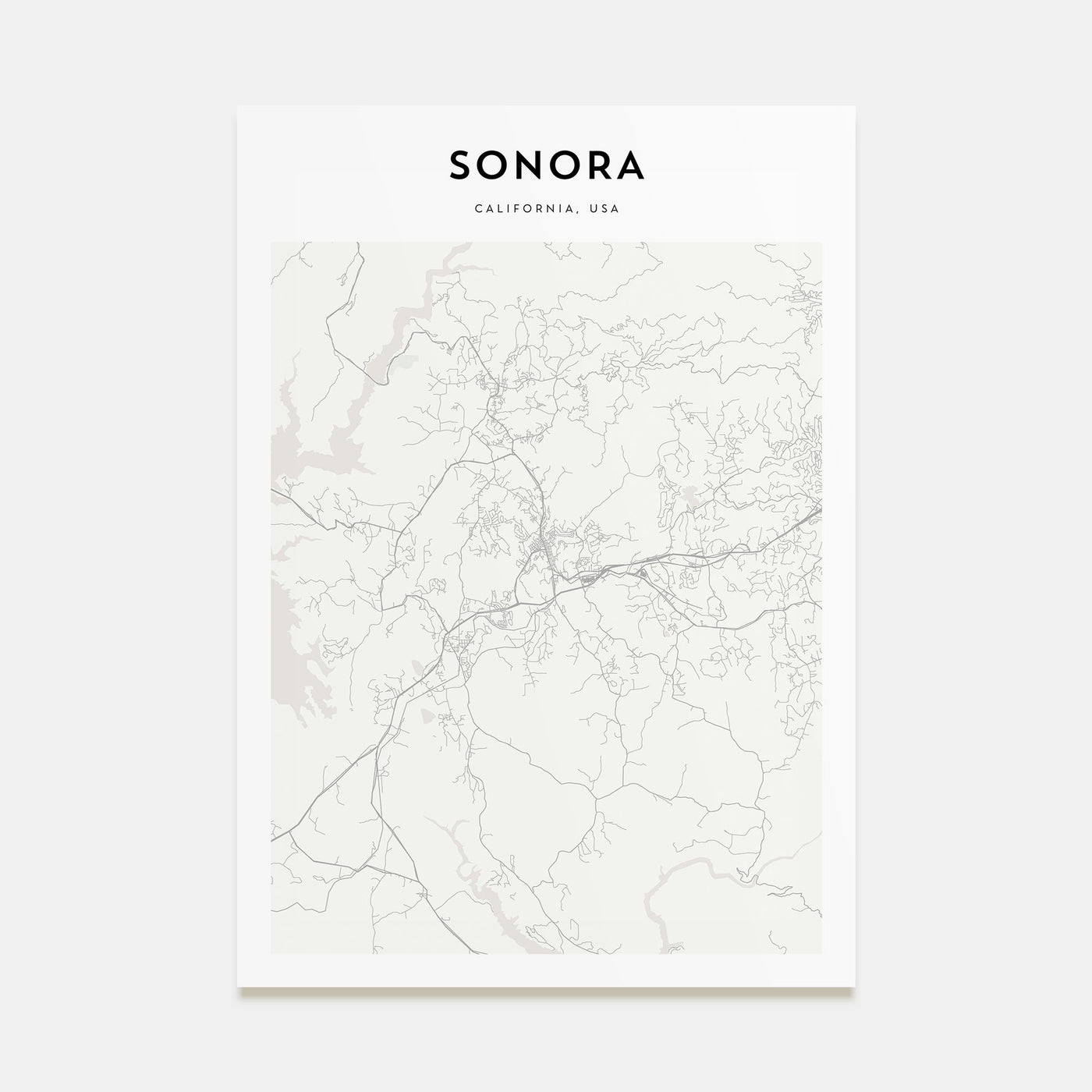 Sonora Map Portrait Poster