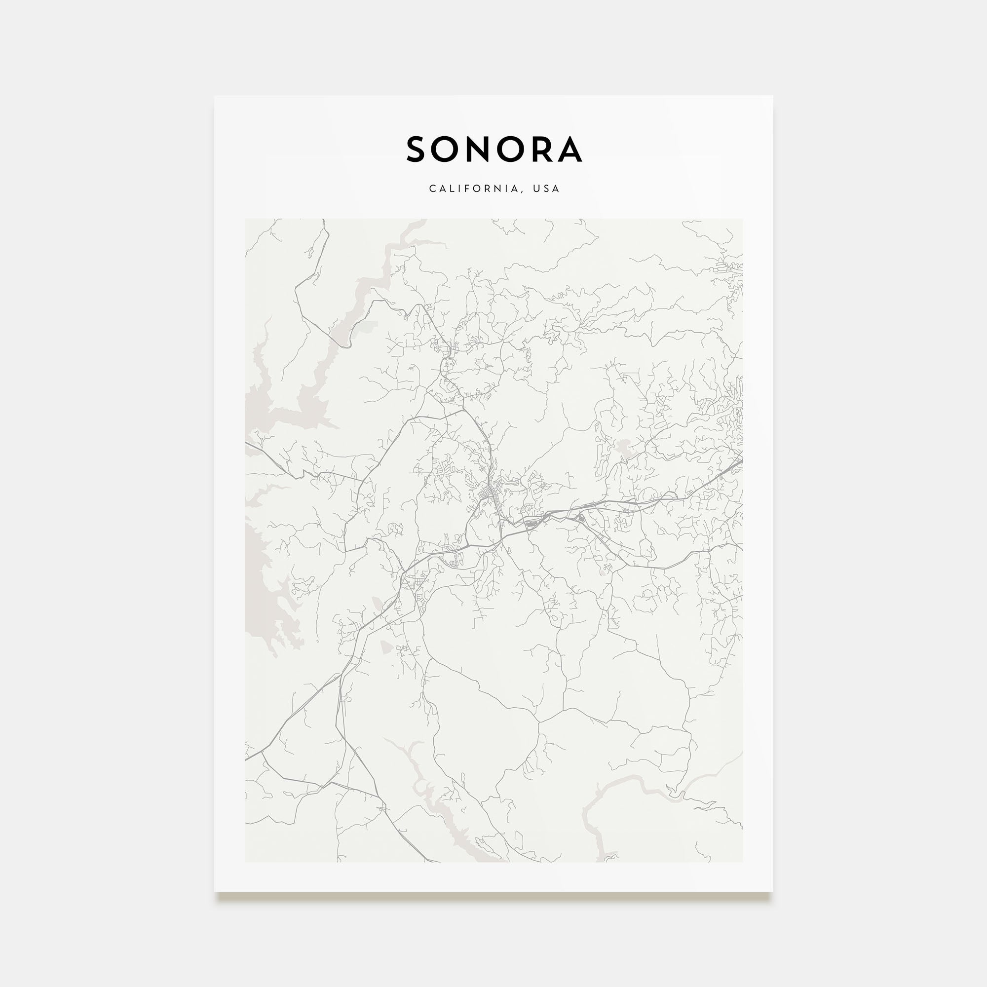 Sonora Map Portrait Poster