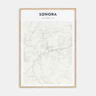 Sonora Map Portrait Poster