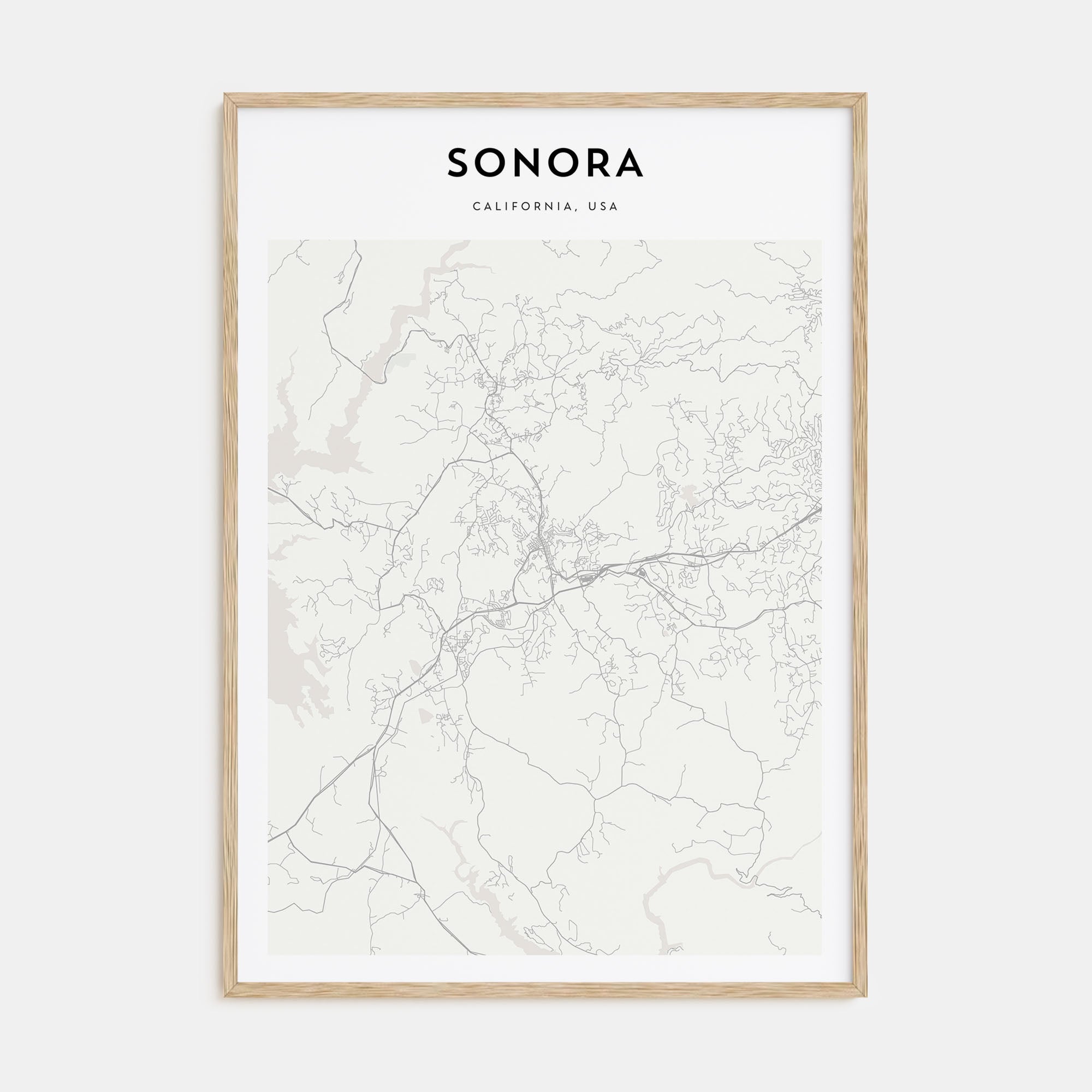Sonora Map Portrait Poster