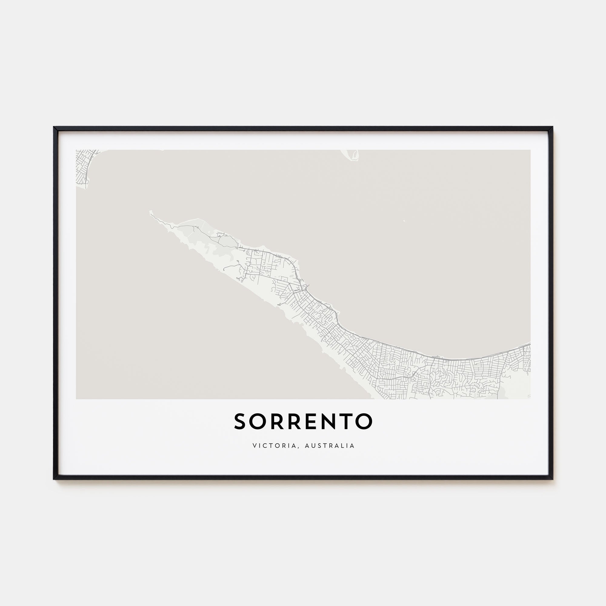 Sorrento, Australia Map Landscape Poster