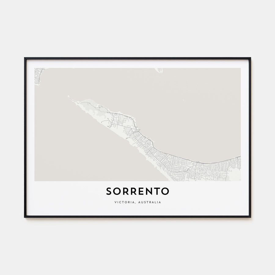 Sorrento, Australia Map Landscape Poster