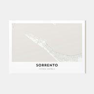 Sorrento, Australia Map Landscape Poster