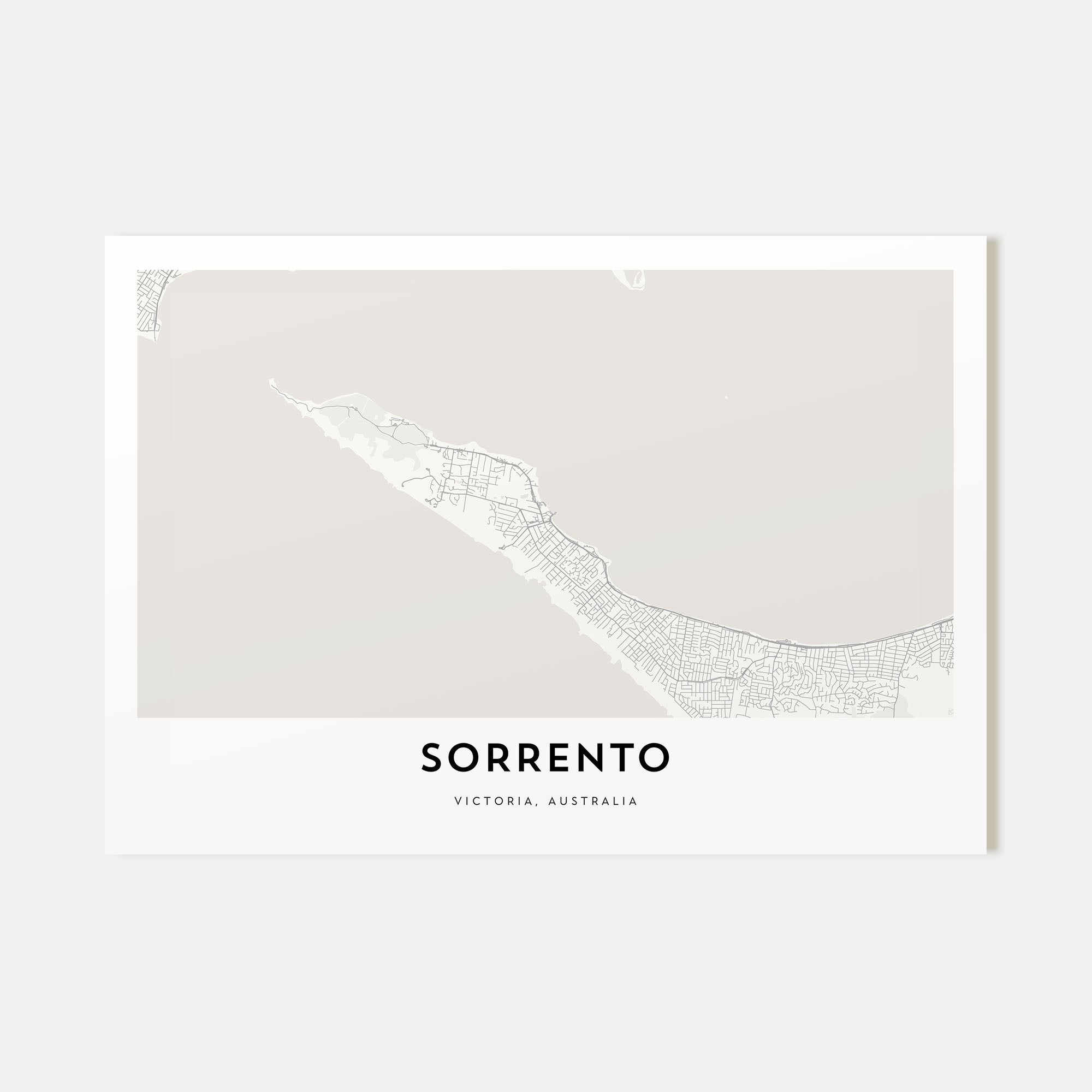 Sorrento, Australia Map Landscape Poster