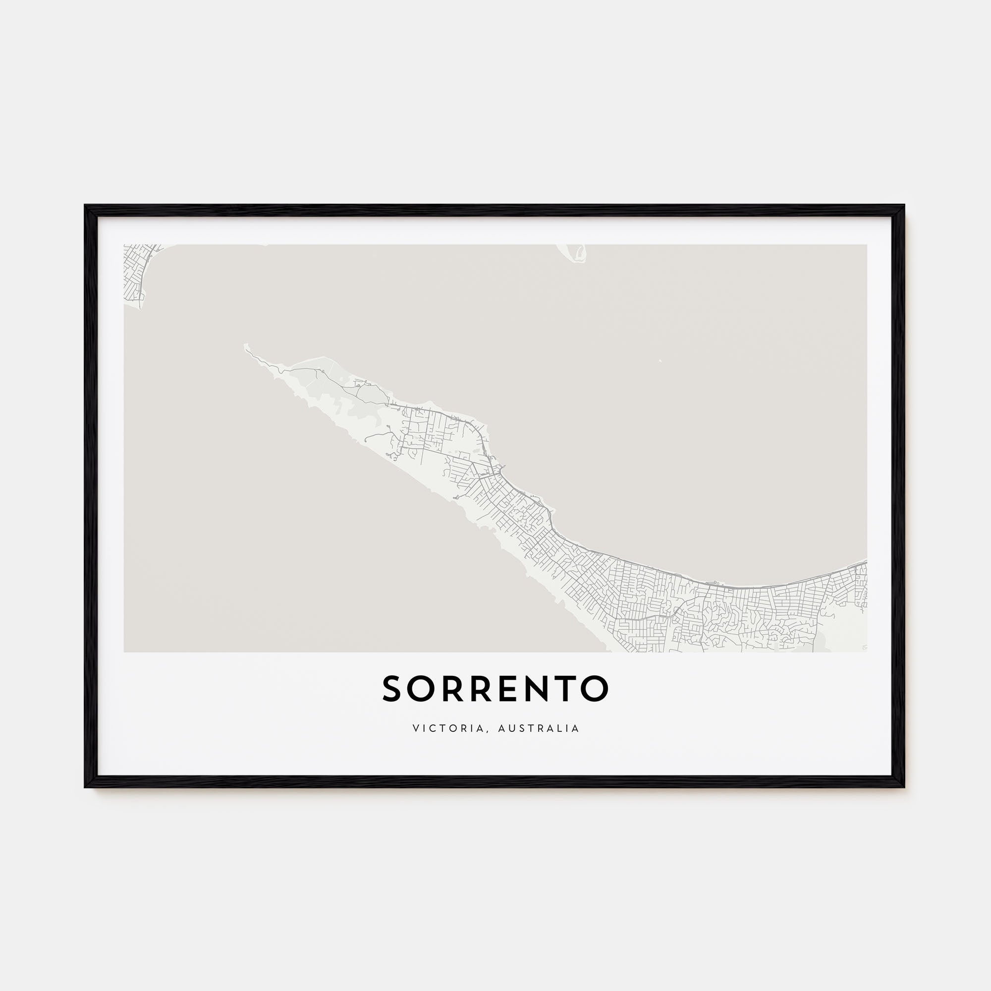 Sorrento, Australia Map Landscape Poster