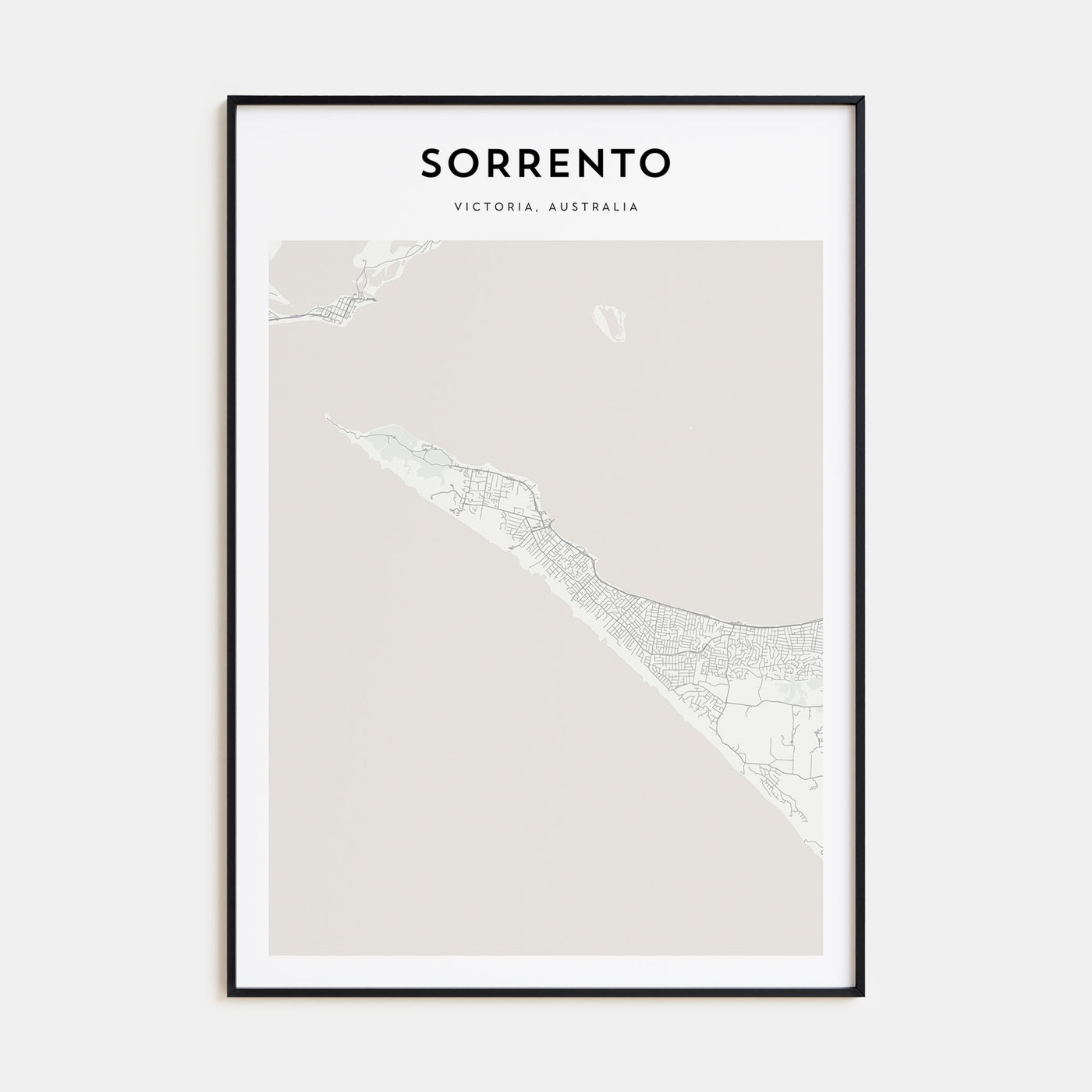 Sorrento, Australia Map Portrait Poster