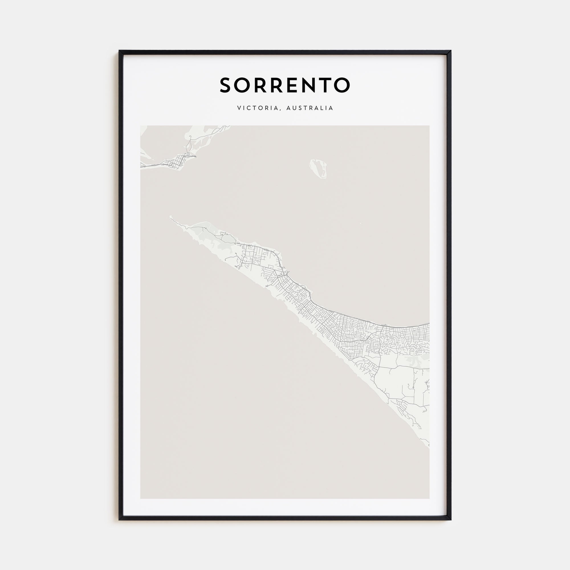 Sorrento, Australia Map Portrait Poster