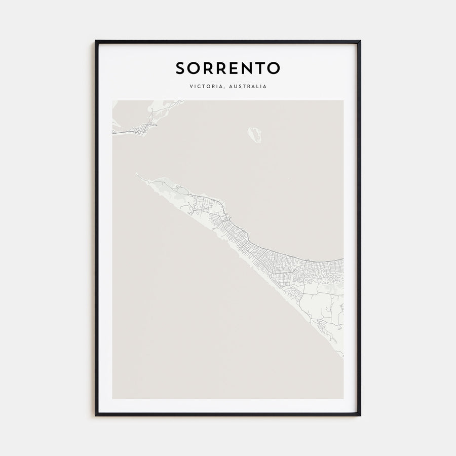 Sorrento, Australia Map Portrait Poster