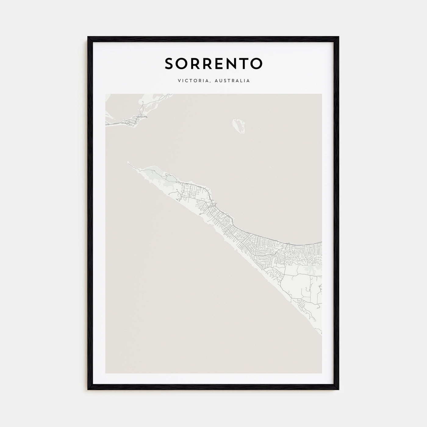 Sorrento, Australia Map Portrait Poster