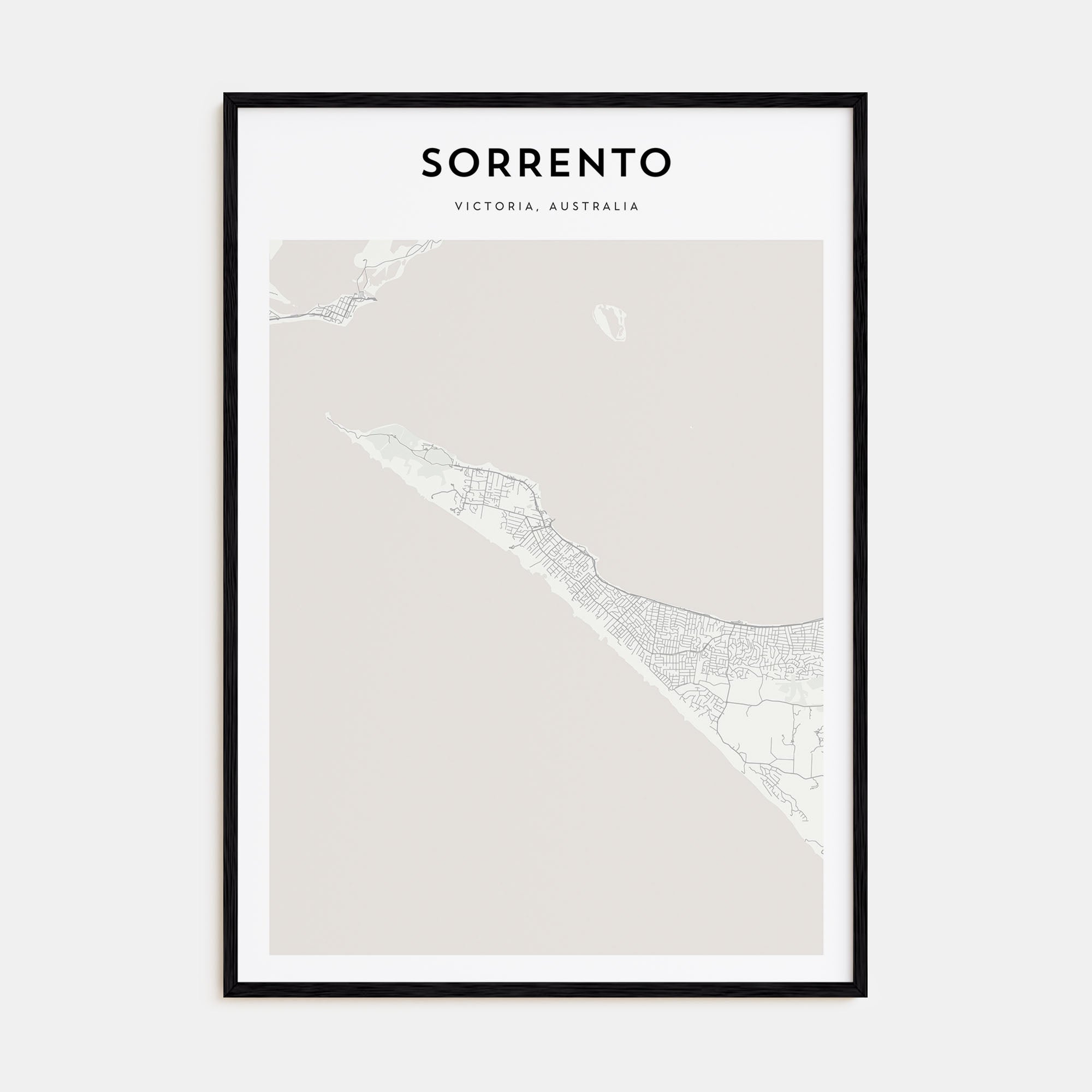 Sorrento, Australia Map Portrait Poster