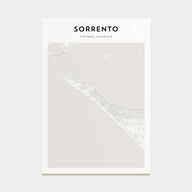 Sorrento, Australia Map Portrait Poster